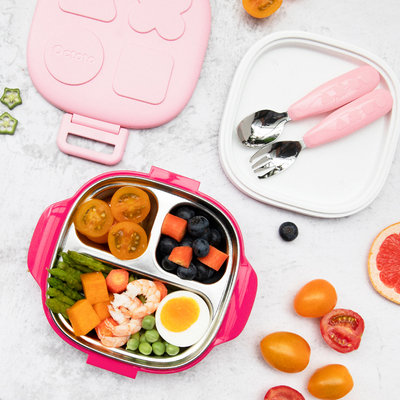 【61儿童节特惠】OCTOTO童趣餐盒 （两色可选：嘟嘟粉/奇趣蓝，可选便当袋）
