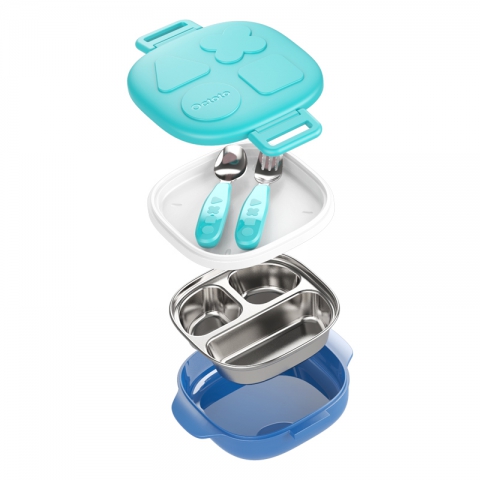 【61儿童节特惠】OCTOTO童趣餐盒 （两色可选：嘟嘟粉/奇趣蓝，可选便当袋）