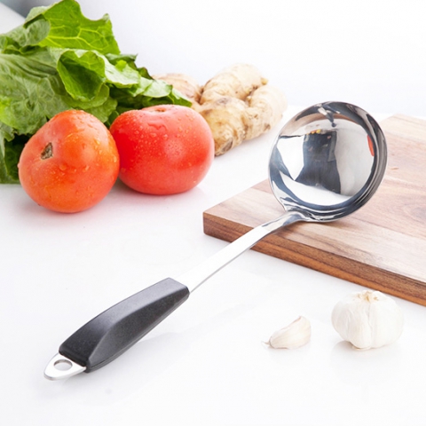 左家右厨不锈钢黑柄汤勺（KCTS5088)