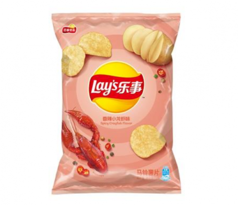 乐事 薯片系列（岩烤海苔味，黄金炒蟹味，小龙虾味，黄瓜味）80g/袋