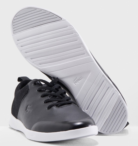 LACOSTE鳄鱼 AVENIR 318 1 SPW 女鞋春夏休闲纯色易搭街拍板鞋-黑色