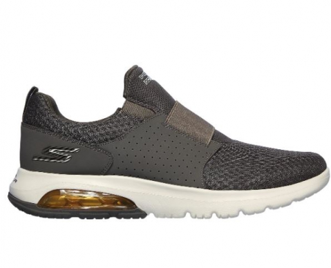 SKECHERS斯凯奇 GO WALK AIR- ZEPHYR 男士气垫健步鞋- 炭灰色