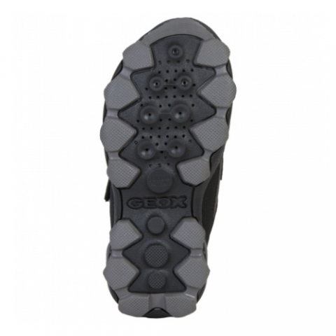 GEOX健乐士 男童J BULLER BOY B RED秋冬保暖舒适魔术贴短靴-黑色X暗红