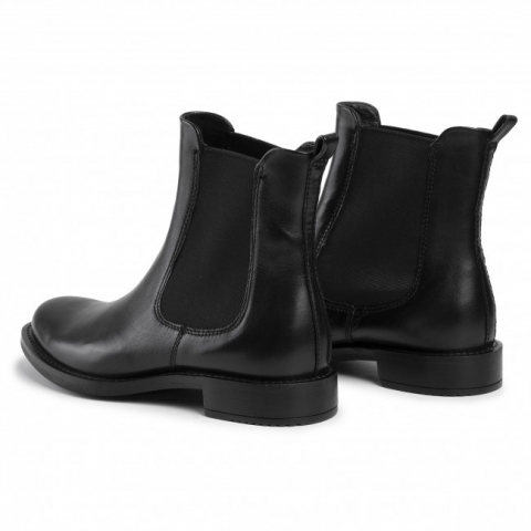 ECCO 2020新款时尚平跟经典切尔鞋踝靴皮靴-黑色