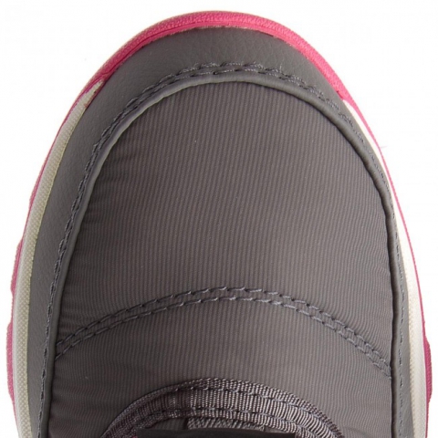 SOREL冰熊 儿童大童WHITNEY™II雪靴 抽绳保暖毛毛靴-黑色/桃红灰