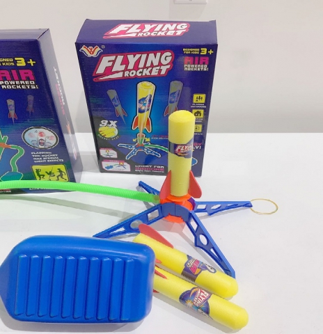 玩具-飞行火箭气动脚踏镖泡沫火箭