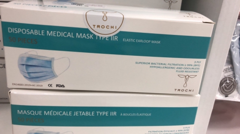 一次性使用医用口罩 TYPE IIR级别防护口罩 50片/盒