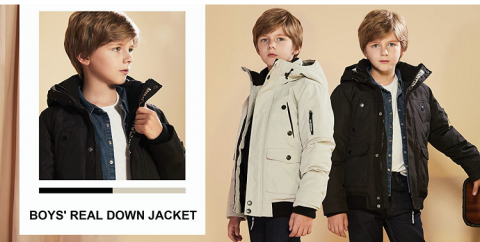 SOLOCOTE 男童羽绒服 90%绒 #SLN2006