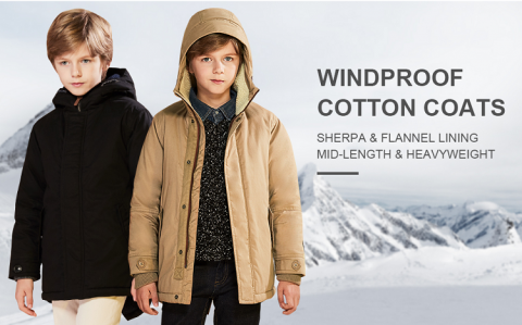 SOLOCOTE 男童全棉保暖棉外套 #170765