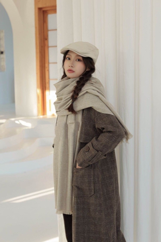 仿羊绒纯色围巾/披肩