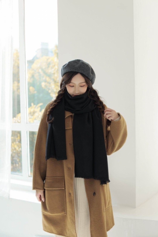 仿羊绒纯色围巾/披肩