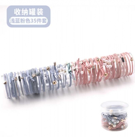 新货到 大特价有装饰头绳 1盒35根装 弹力好