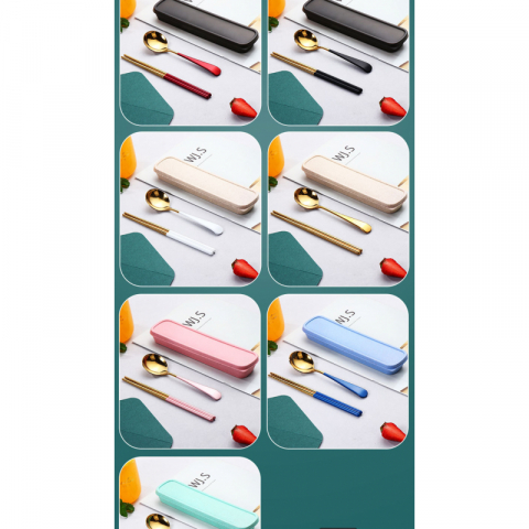 304不锈钢勺筷两件套便携式