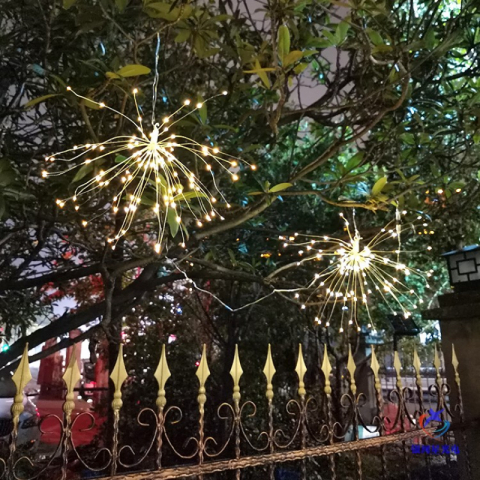 太阳能悬挂式烟花灯1拖5