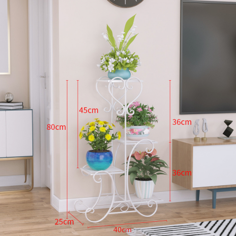四层方形花架子多层室内特价铁艺省空间阳台花架客厅绿萝植物家用花盆架子（四层）