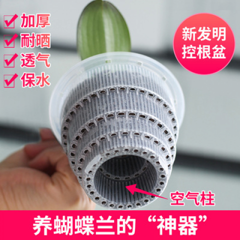 美莳控根透明洋兰专用盆