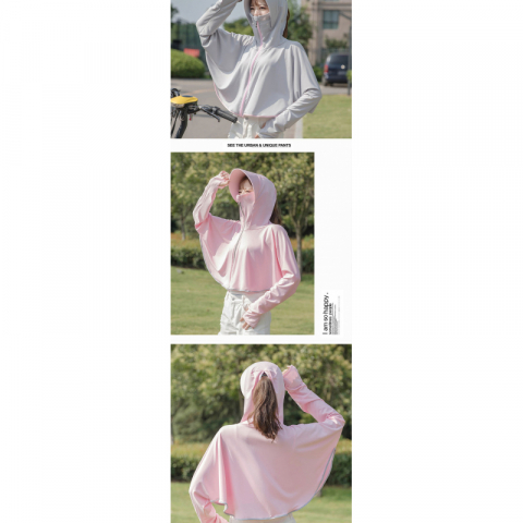 防晒披肩女长袖2021新款冰丝防晒衫夏季薄款骑车防晒服防紫外线披肩