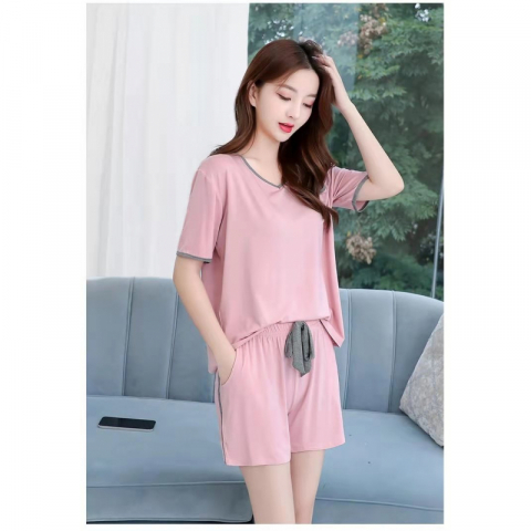 睡衣春夏秋莫代尔薄款家居服两件套