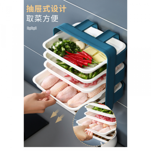 6层叠加配菜盘壁挂架置物架