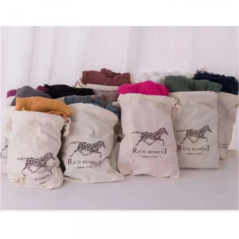 范超大棉麻布袋围巾