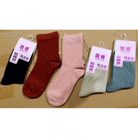 大特价超好品质纯棉女袜 适合女士冷天穿的纯棉袜 1包5色10双