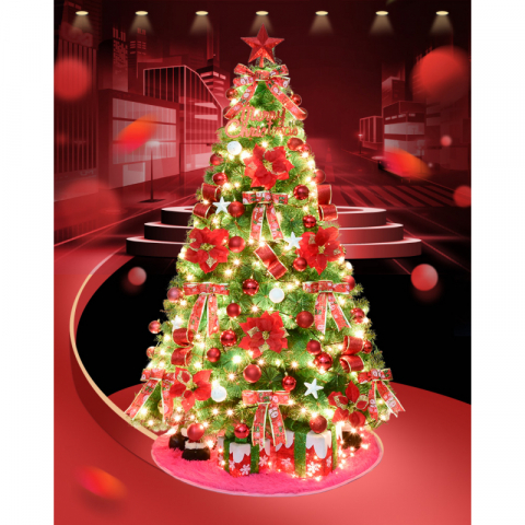 1.8/2.1米针金红松圣诞树七彩树