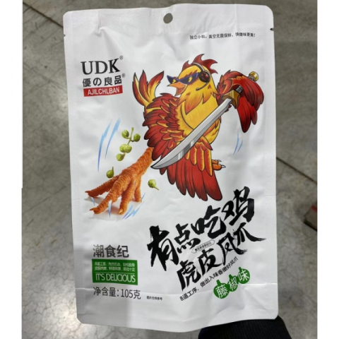 优的良品·虎皮凤爪，煲剧、零嘴必备1包105g 一箱24包