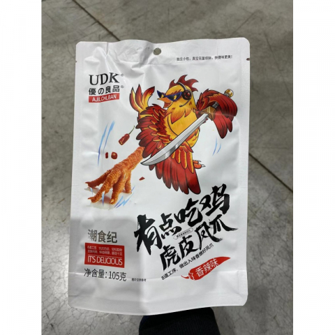 优的良品·虎皮凤爪，煲剧、零嘴必备1包105g 一箱24包