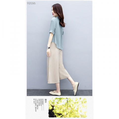 清仓大特价网红爆款棉麻裙裤套装