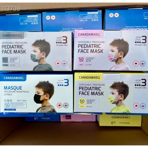 大特价加拿大生产儿童医用口罩ASTM level3最高级别 2盒*50片