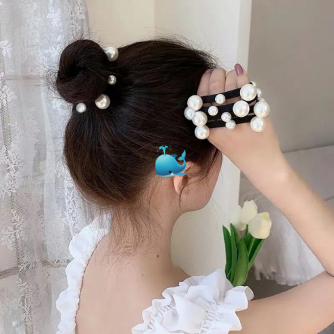 超值16根高颜值珍珠发圈 头绳 经典简约百搭一包16根