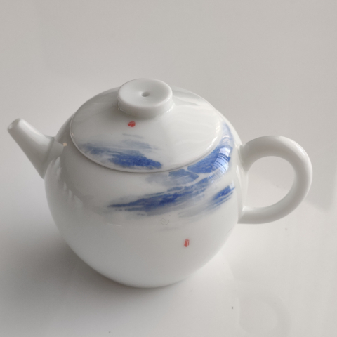 玉泥写意茶具 艺术家手绘