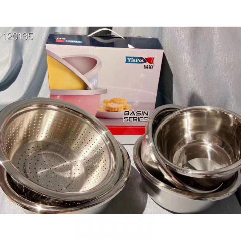 加大不锈钢多用途五件套盆