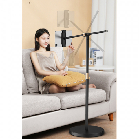 小天 平板伸缩落地支架L16/1.6米黑色