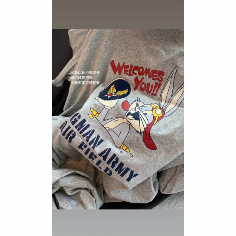 外贸出口牛奶棉T恤裙（均码）图案随机