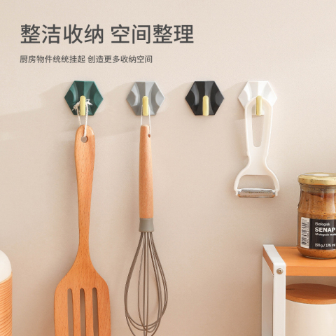 无痕强力几何挂钩4个混装