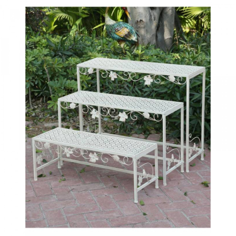 3件套做旧铁艺花架