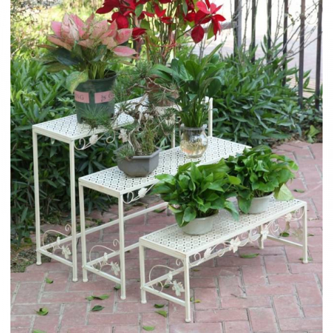 3件套做旧铁艺花架