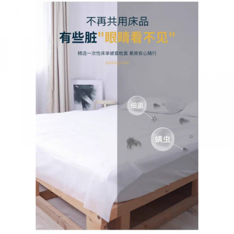2套洁丽雅旅行一次性床品套装