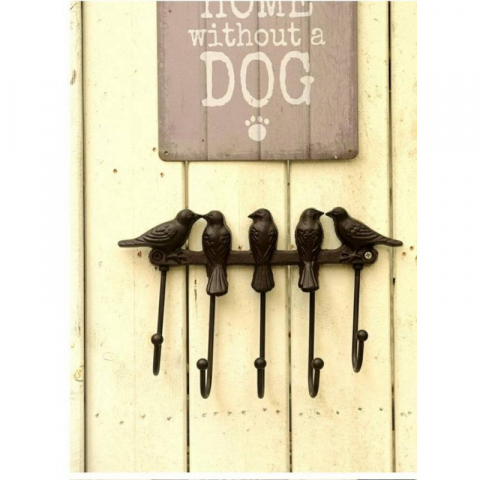 铸铁复古五鸟挂钩