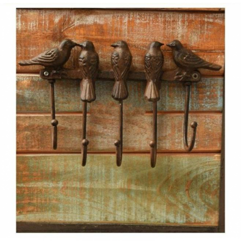 铸铁复古五鸟挂钩