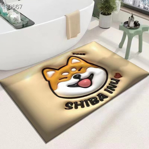 3D视效硅藻泥吸水地垫 3个 浴室再添新颜值 买二送一