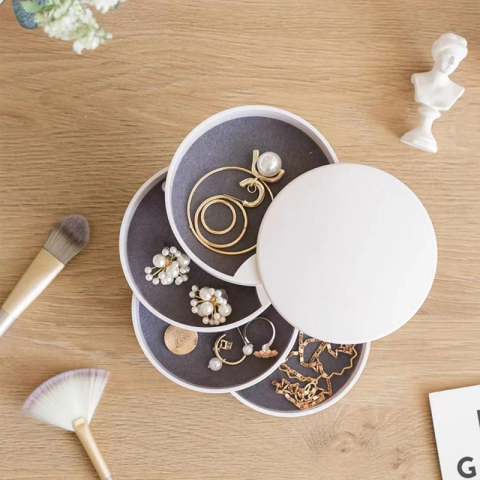 北欧极简 360旋转多层珠宝手饰盒