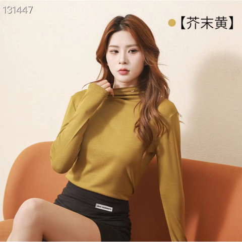 椰油磨毛小立领打底衫M金属标 2个尺码