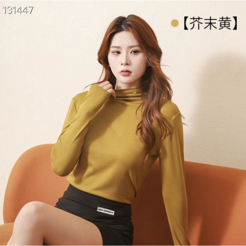 椰油磨毛小立领打底衫M金属标 2个尺码