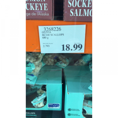 金筷子 急冻新鲜COSTCO同SIZE带子 3磅