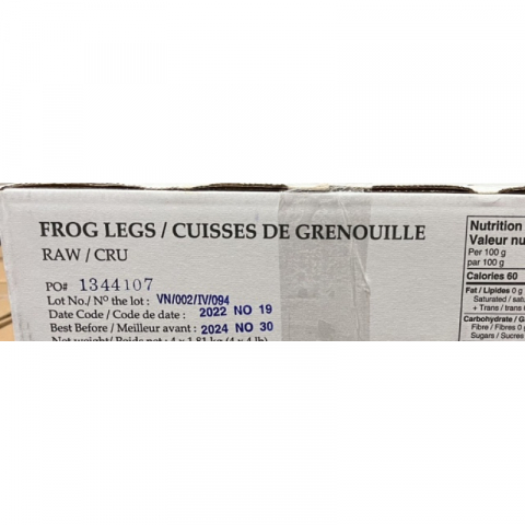 新鲜冰冻田雞肶