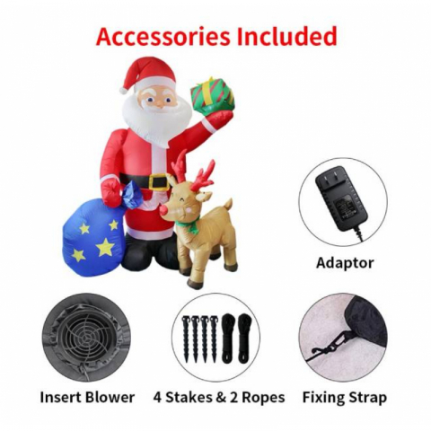 1.8米带灯圣诞老人小鹿